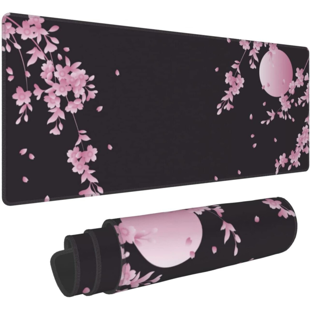 Sakura Cherry Blossom Gaming Mouse Pad 31.5X11.8in Pink 9450273241609