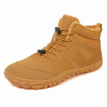 Men's Ankle Winter Boots Faux Fur Lining Waterproof Warm Snow Boots Booties with Memory Foam
