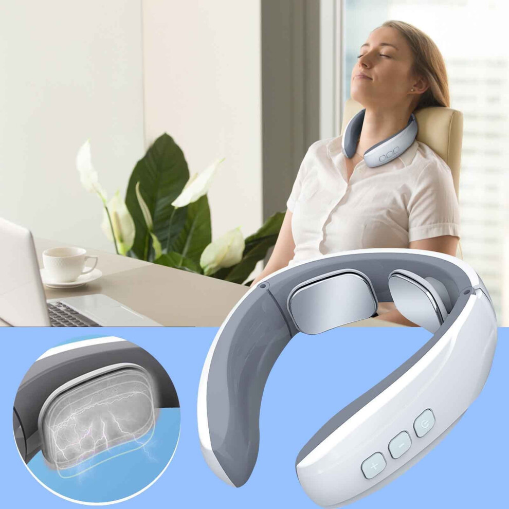 Cervical Spine Massager with Vibration â Neck & Shoulder Relaxer, Compatible with All Neck Sizes