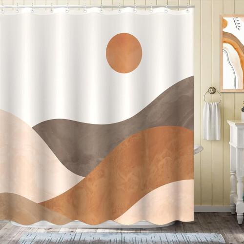 Boho Mountain duschdraperi 72x72 tum polyester