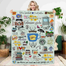 Couverture Gilmore pour filles, en flanelle, ultra-douce et polaire, idéale en toutes saisons pour canapé, lit et salon, 152 x 127 cm, beige.