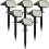Set van 6 solar spotjes met 65 LED's, IP68 waterdicht. 1
