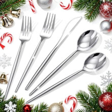90-teiliges goldenes Einwegbesteck-Set – Gabeln, Messer,