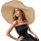 Women's oversized straw beach hat wide brim foldable 1