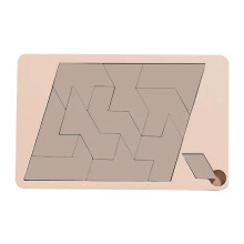 Dreieckiges Denkspiel aus Holz – 5 geometrische Muster