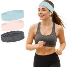 Sportliche Schweißbänder für Damen und Herren – Feuchtigkeitsableitend, rutschfest, elastisch – ideal zum Laufen, Yoga, Tennis und Basketball.