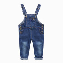 Ediodpoh Girls Boys Kids Unisex Clothes Adorable Solid Denim Overall Trousers Kids Girls Blue 120