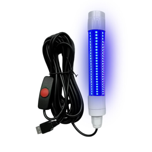 Undervannsfiskelys LED5V Blått nattlys