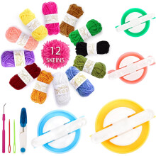 Kit per realizzare pon pon con 12 filati e 4 misure