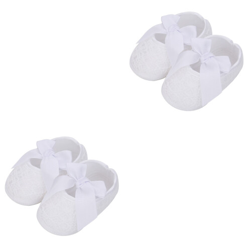 2Paires Chaussures Blanches Simples Élégantes & 2