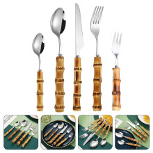 Stainless Steel & Bamboo Cutlery Set