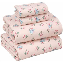 100% bomuld queen size sengetøjssæt, 4 dele percale