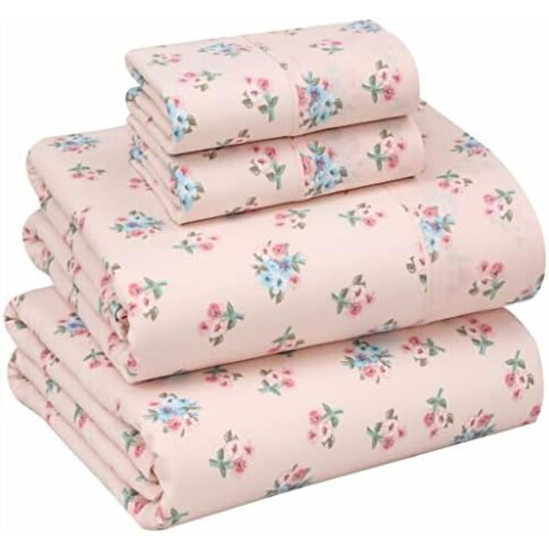 100% bomuld queen size sengetøjssæt, 4 dele percale