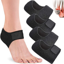 EASTIN 4Pcs Heel Cushions for Plantar Fasciitis, Cracked/Dry Heels & Achilles Pain Relief – Adjustable, Breathable Heel Cups (S), Compatible with