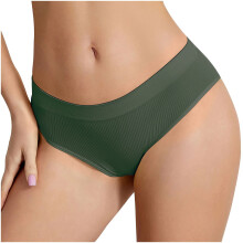 Nahtlose Damenunterwäsche, atmungsaktive, nahtlose Baumwollunterwäsche für Damen, Grün BS