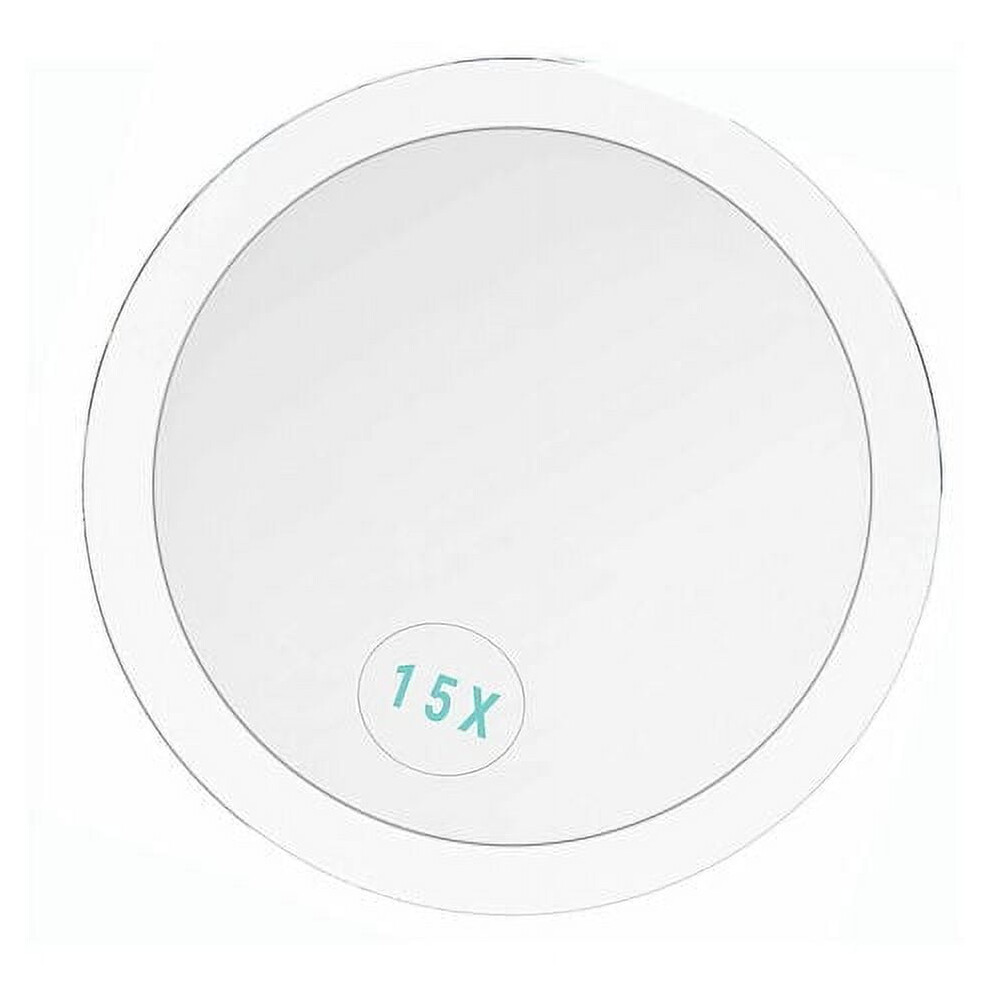 15X Magnifying Mirror for Makeup, Hair Removal & Blemish Extraction â 6" Round with 3 Suction Cups