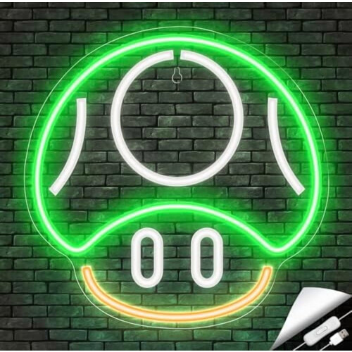 Gaming Neonskilt Sopp LED-dekor