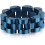 Herrklocka i rostfritt stål med solid länkkedja och statementring, hiphop-armbandsdesign 1