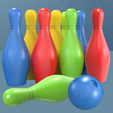 12-delars bowlingset för barn 2-8, interaktiv sportleksak för inomhus/utomhus, kompatibel med föräldra-barn-lek