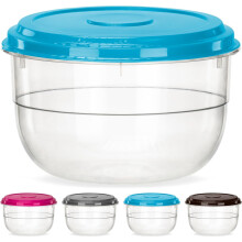 Contenant alimentaire DecorRack extra-large de 5,75 pintes, sans BPA, couvercle hermétique, bol rond robuste – Couleur aléatoire (1 paquet)