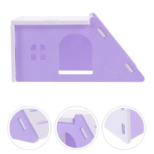 Cute Hamster House Guinea Pig Hideout House Violet PVC 1 Set Small Animal Maze Hut
