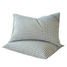 Ensemble de 2 housses de coussin à carreaux, taille standard, douces et respirantes, compatibles avec un décor de style champêtre