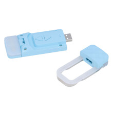 Luce LED USB a clip, 3 colori, 500 mAh, pieghevole, blu