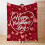 Flannel Throw Blanket – Soft Red Heart Design 1