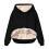 Felpa con cappuccio da donna spessa, foderata, calda, in velluto, con scollo a V e maniche lunghe, ideale per l'autunno e l'inverno. Top e camicetta 1
