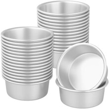 Zestaw 4-calowych okrągłych aluminiowych foremek do ciasta (30 szt.)