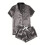Dame Pyjamassæt Satin Casual Home Button Pyjamassæt Sort AS 1