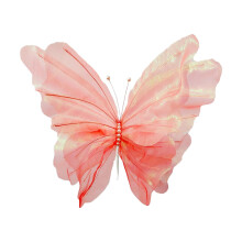 HOMYL Decoración de mariposas Mariposas realistas Accesorio para fotografía de fiestas Adultos Color rojo claro