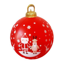 Boules de Noël gonflables géantes de 60 cm, décorées et à gonfler, pour décorer l'intérieur, l'extérieur, le jardin, la pelouse ou le porche.