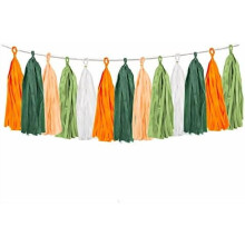 25 piezas de decoración cítrica para baby shower: guirnalda de borlas de papel de seda, temática mandarina/naranja – Compatible con fiestas,