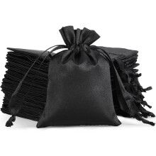 Lot de 30 sacs cadeaux en satin à cordon de serrage (7,6 x 10,2 cm) pour Noël, mariage, anniversaire, naissance, bijoux – Usage professionnel