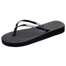 Ediodpoh Women Shoes Flat Flip Flops Fashionable Soft Sole Outdoor Beach Flip Flops Ladies Slippers Black_002 6.5