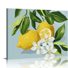 Canvastavla Citronblomma 56x43 cm