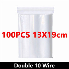 100pcs Thicken Zipper Sealed Bags Clear Plastic Storage Bag for Small Jewelry Food Packing Reclosable Plastic Ziplock Bags