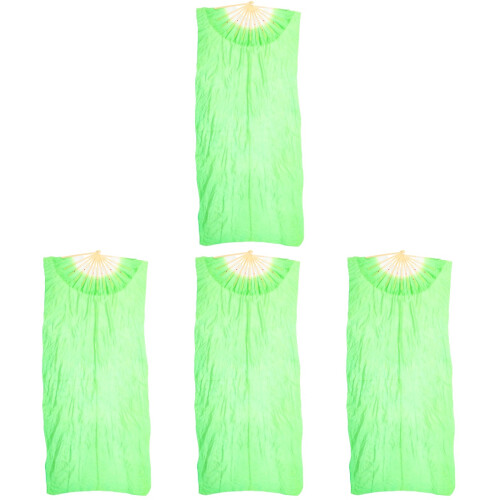 4Pièces Éventails Décoratifs Main Bambou Pour Danse 1