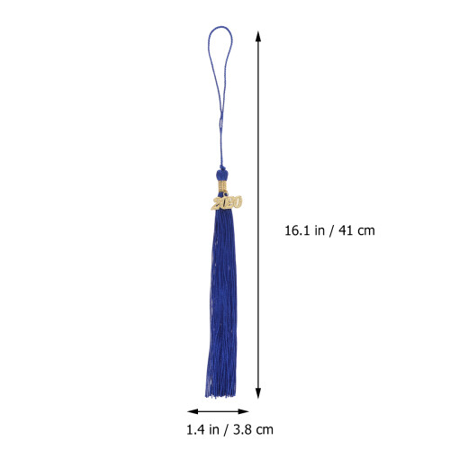 6Pièces Pompons Bleu Polyester Accessoires Graduation Durable Élégant 2