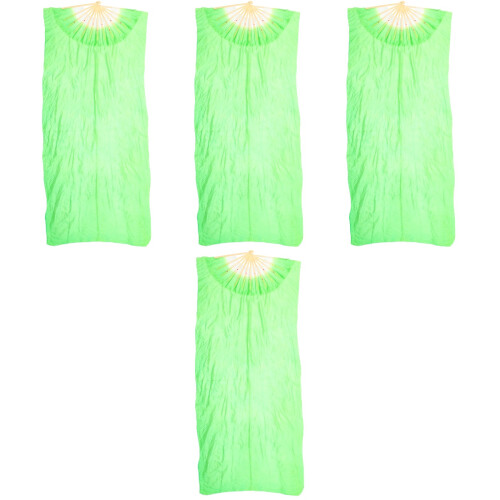 4Pièces Éventails Décoratifs Main Bambou Pour Danse 2