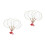 8Pièces Éventails Décoratifs Blancs En Bois Et , Manche Long 5