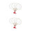 8Pièces Éventails Décoratifs Blancs En Bois Et , Manche Long 9