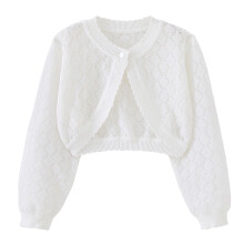Fesfesfes meisjestruien maat 6 jaar, comfortabele effen truien met lange mouwen en uitsnijdingen, gebreide truien met knoopsluiting, leuke kleding