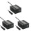 3Pièces Inverseur USB Double 150W Noir Protection Complète 2
