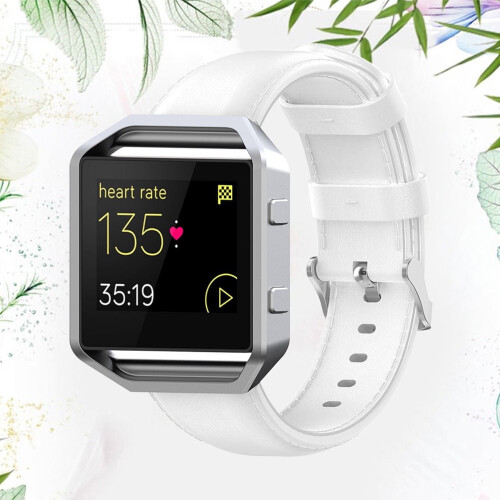 Λευκό PU Smartwatch Band Κομψό εργονομικό βραχιόλι βραχιολιού για άνδρες και γυναίκες,