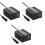 3Pièces Inverseur USB Double 150W Noir Protection Complète 3