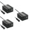 3Pièces Inverseur USB Double 150W Noir Protection Complète 7