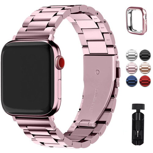 Συμβατό με το Apple Watch Μεταλλικό λουράκι 42 χιλιοστών – Ρυθμιζόμενο λουράκι με θήκη