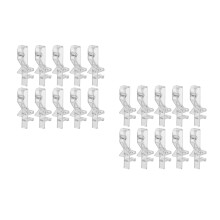 20 pcs Clear Plastic Valance Clips Blinds Holder Clips Hidden Curtain Clips For Drapes Valance Retainer Clips For Vertical Blinds Accessories